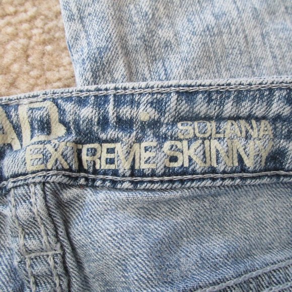 Bullhead Extreme Skinny Jeans Womens Size 7 Low Rise Light Wash Denim Pants - Picture 5 of 8